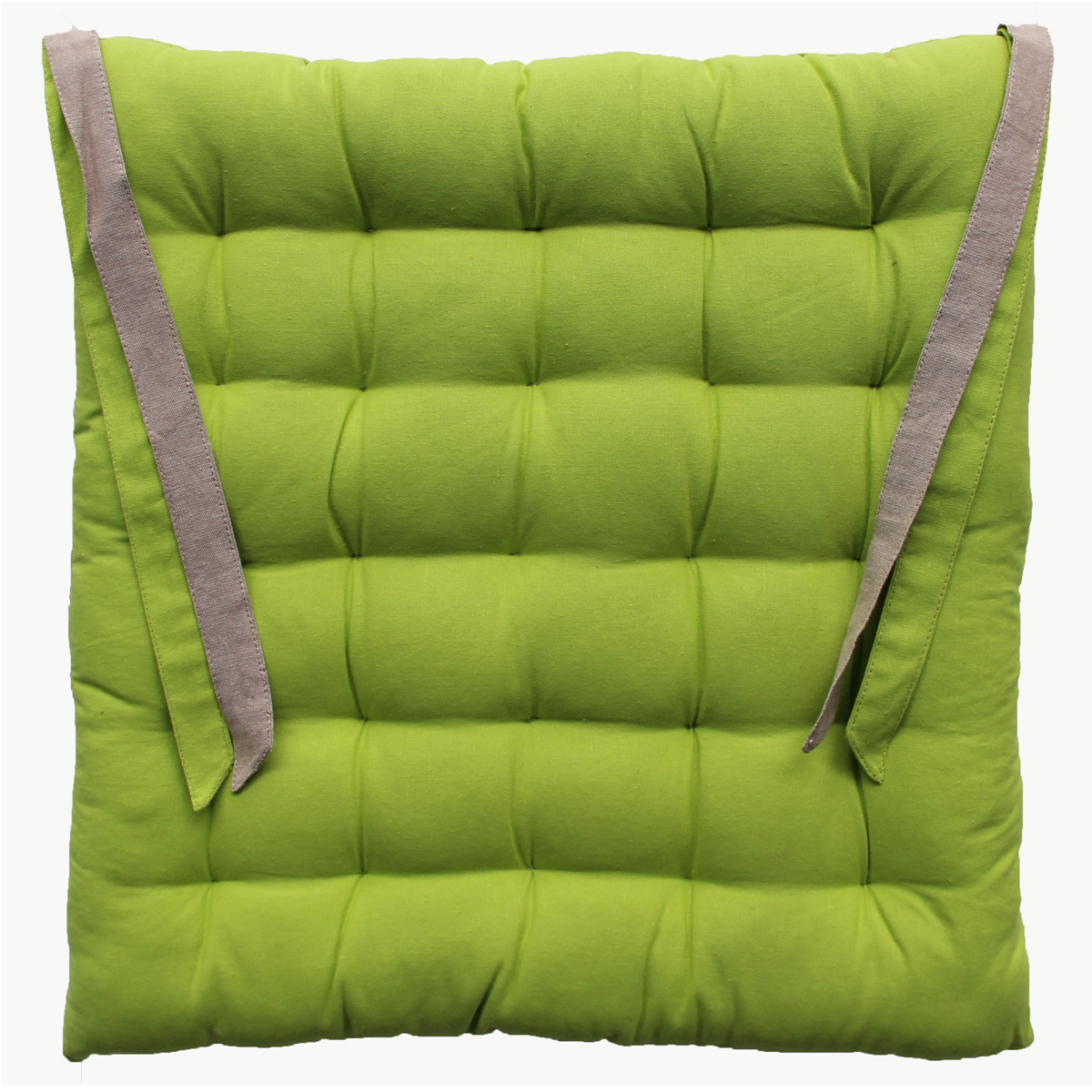 Galette de chaise en coton vert 40x40 Galette de chaise en coton vert 40x40