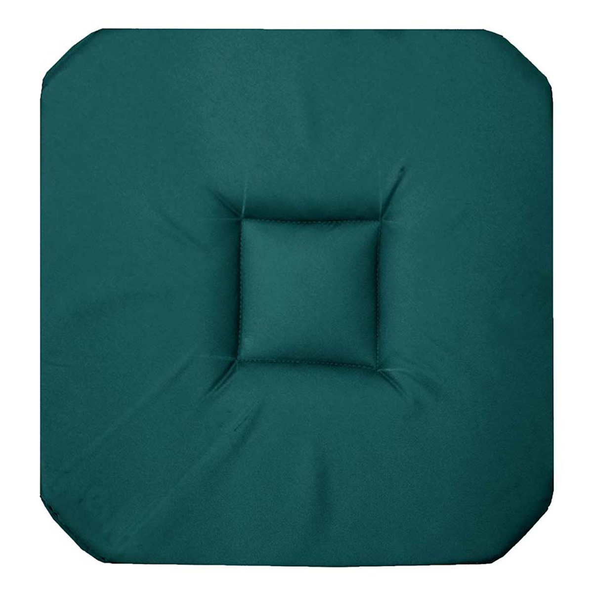 Galette de chaise unie colorée coton emeraude 36 x 36 Galette de chaise unie colorée coton emeraude 36 x 36