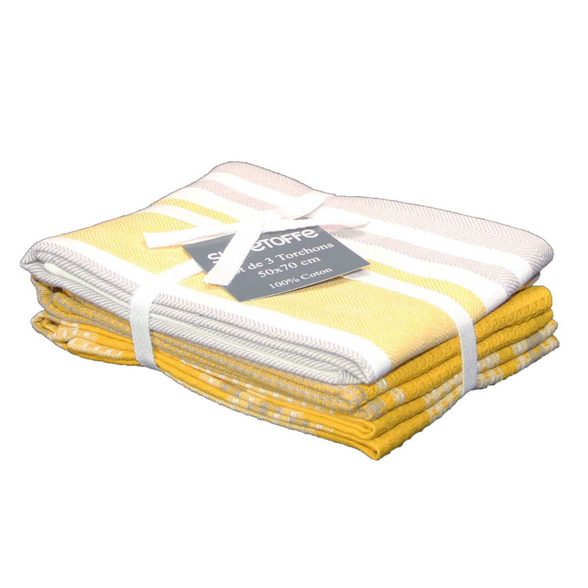 Torchon en coton jaune 50x70 Torchon en coton jaune 50x70