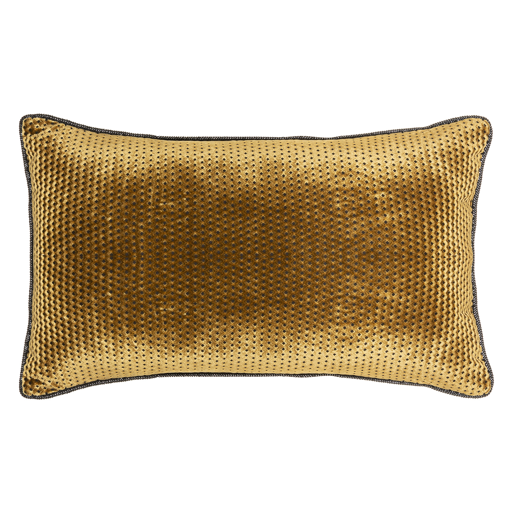 Coussin en velours à motifs graphiques polyester or 50x30 Coussin en velours à motifs graphiques polyester or 50x30
