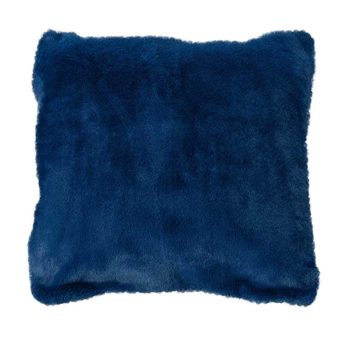 Housse de coussin en imitation fourrure polyester minuit 45x45 Housse de coussin en imitation fourrure polyester minuit 45x45