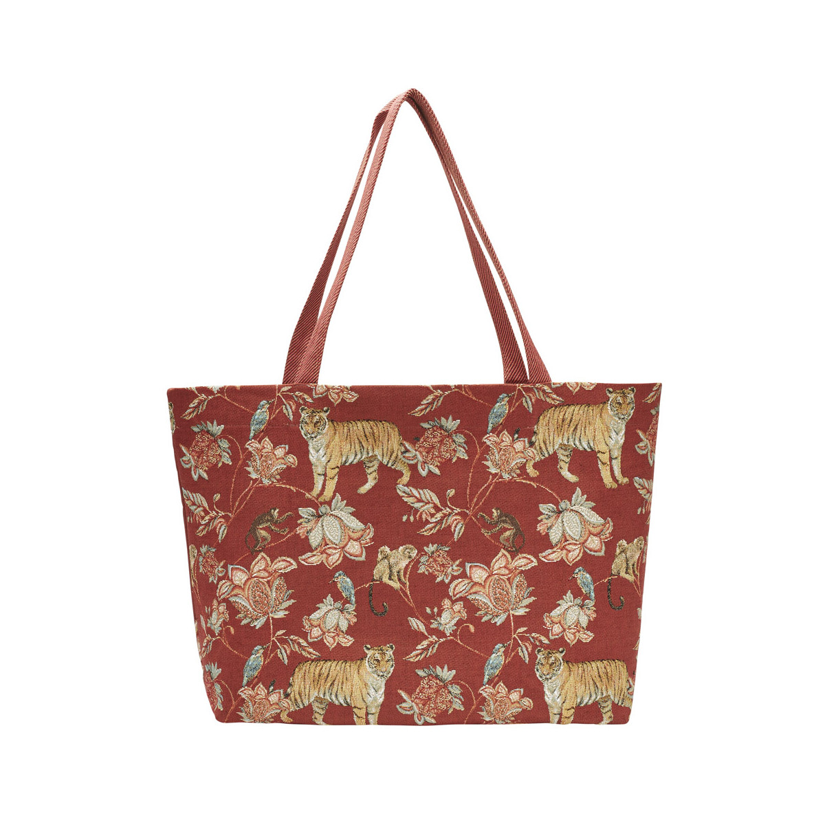 Sac cabas tapisserie indiennes rouge Sac cabas tapisserie indiennes rouge