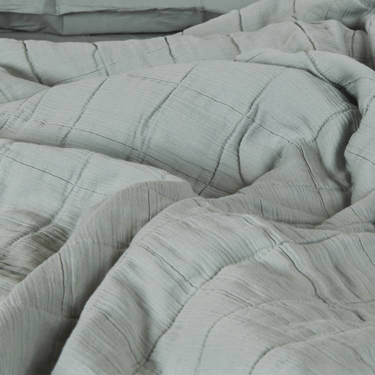 Plaid gaze de coton vert d'eau 125*160 Plaid gaze de coton vert d'eau 125*160