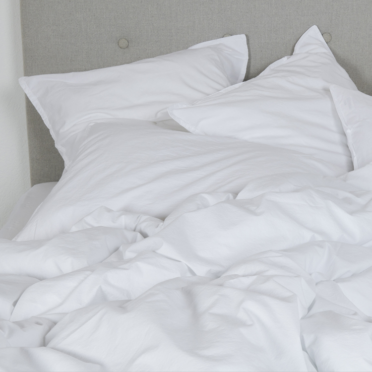 Housse de couette coton lavé blanc 140x200 Housse de couette coton lavé blanc 140x200