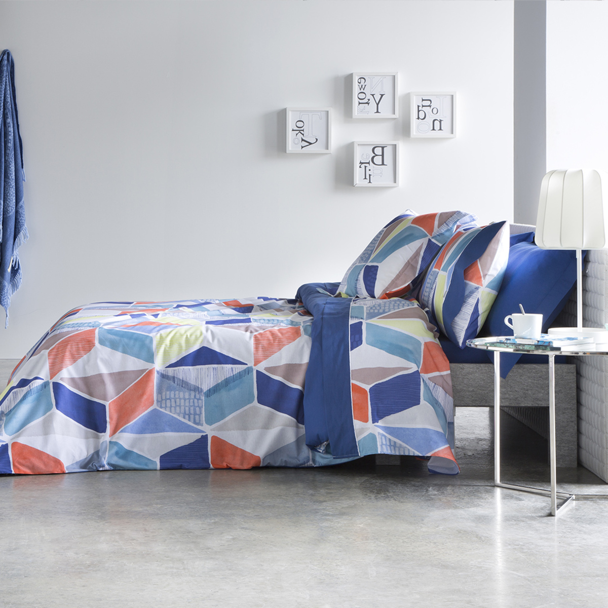Housse de couette en coton bicolore 140x200 (photo) Housse de couette en coton bicolore 140x200