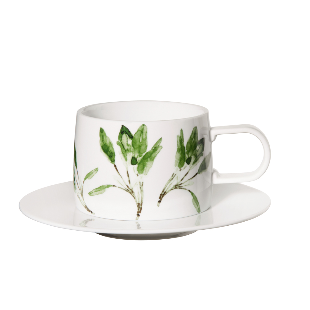 Tasse et sous-tasse en porcelaine 200ml (photo) Tasse et sous-tasse en porcelaine 200ml