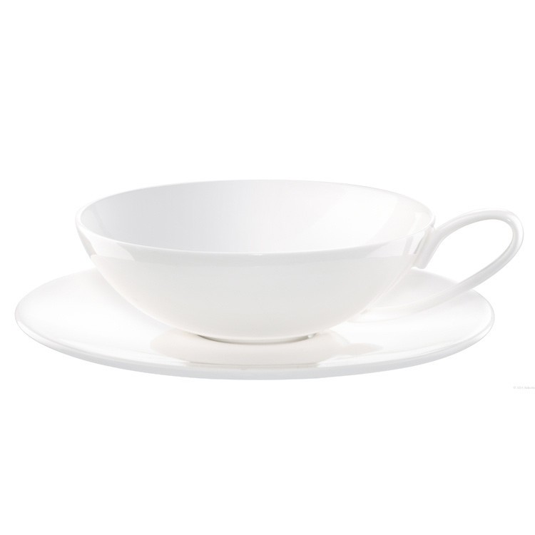 Tasse à thé et soucoupe en porcelaine blanche 170ml Tasse à thé et soucoupe en porcelaine blanche 170ml
