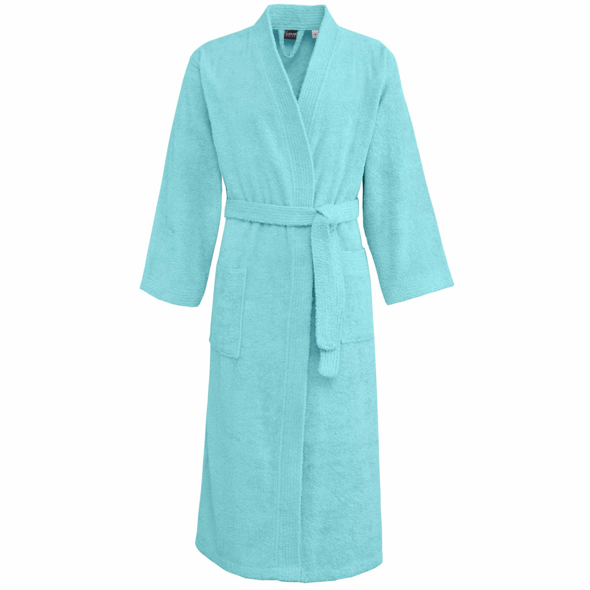 Peignoir col kimono Bleu Turquoise L Peignoir col kimono Bleu Turquoise L