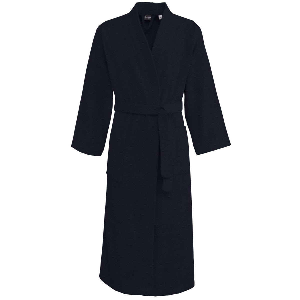 Peignoir col kimono Bleu Nuit S Peignoir col kimono Bleu Nuit S