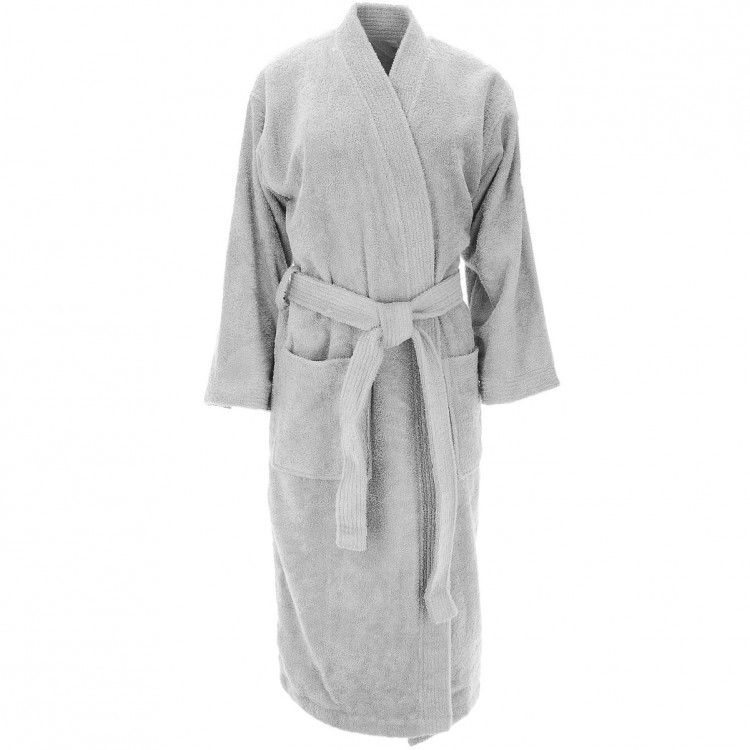 Peignoir col kimono Gris Perle XXL Peignoir col kimono Gris Perle XXL