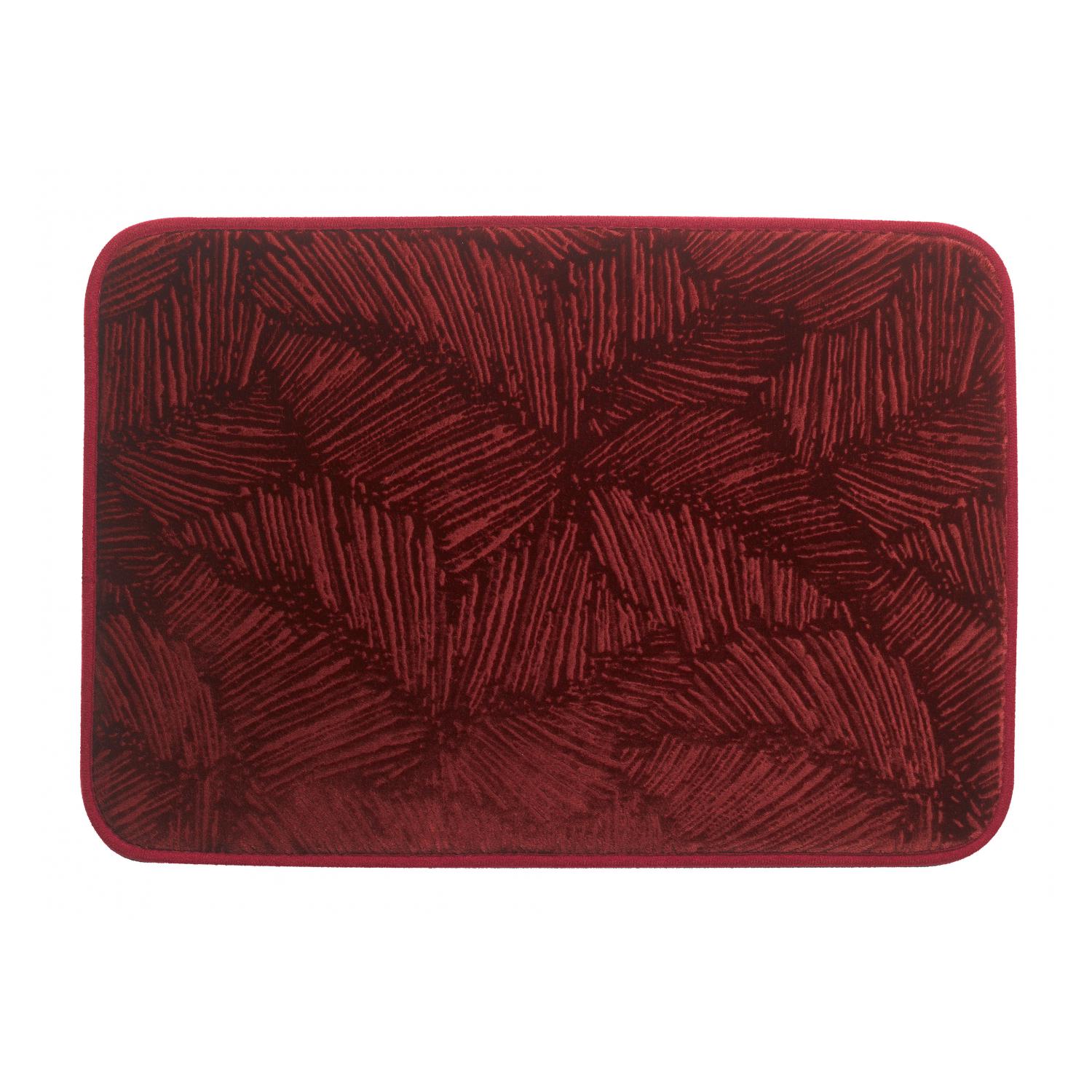 Tapis de bain en polyester bordeaux 45 x 65 Tapis de bain en polyester bordeaux 45 x 65