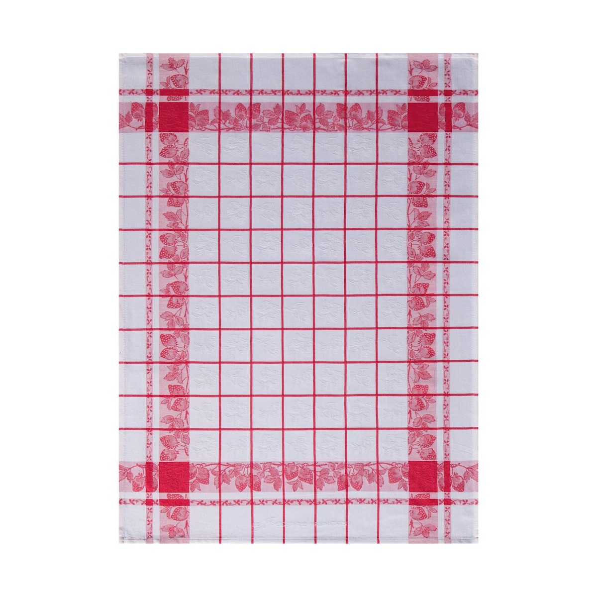 torchon en coton rouge 60 x 80