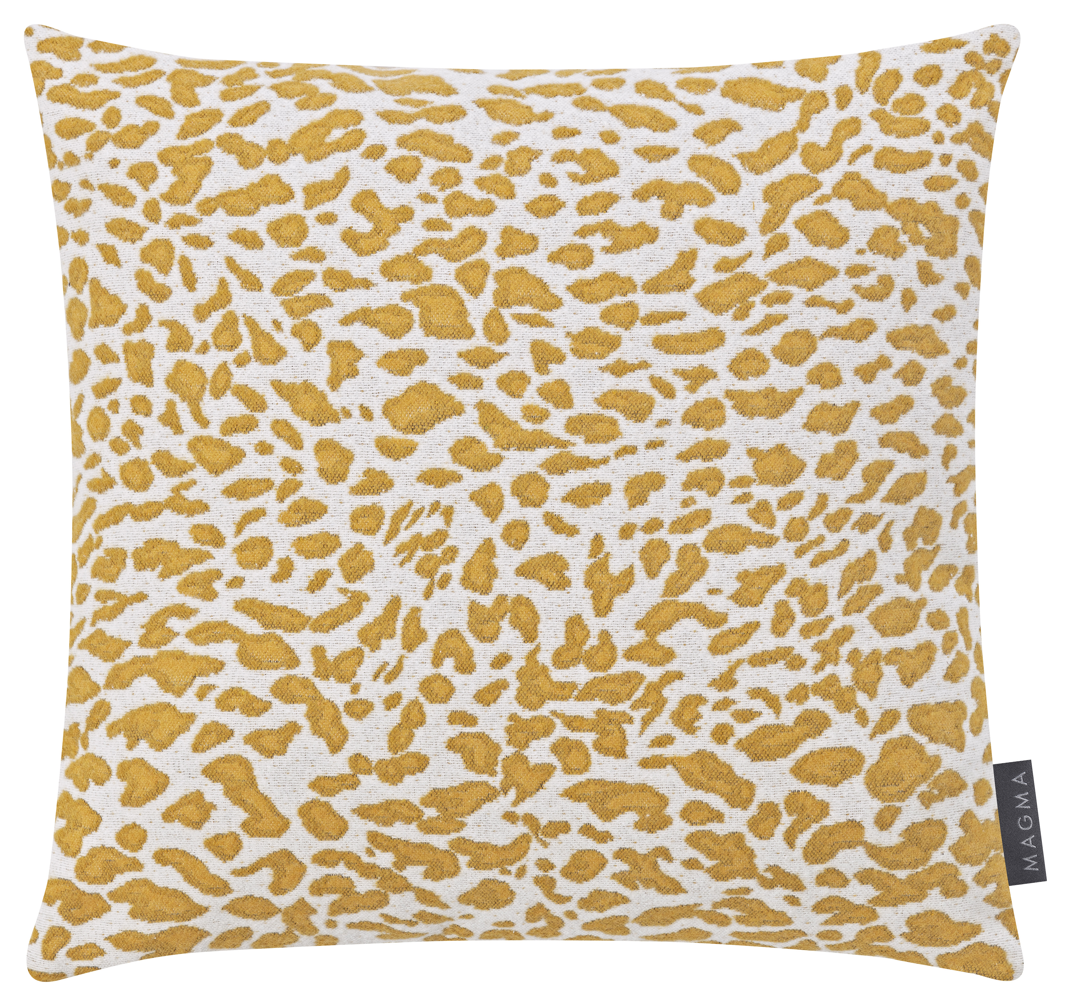 2 Housses de coussins jacquard motif léopard jaune 40x40 - Lot de 2 2 Housses de coussins jacquard motif léopard jaune 40x40 - Lot de 2