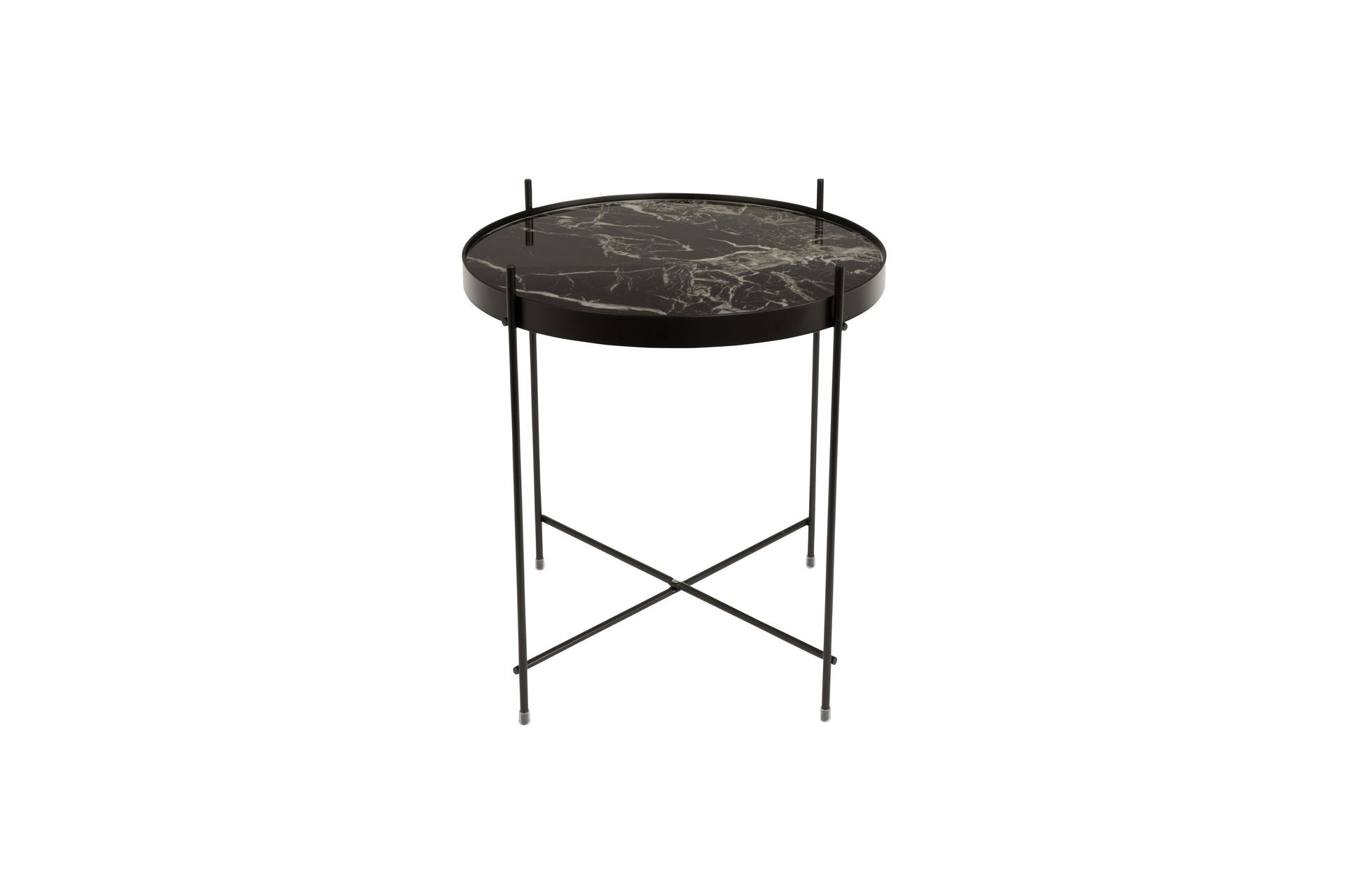 Table basse design ronde S noir