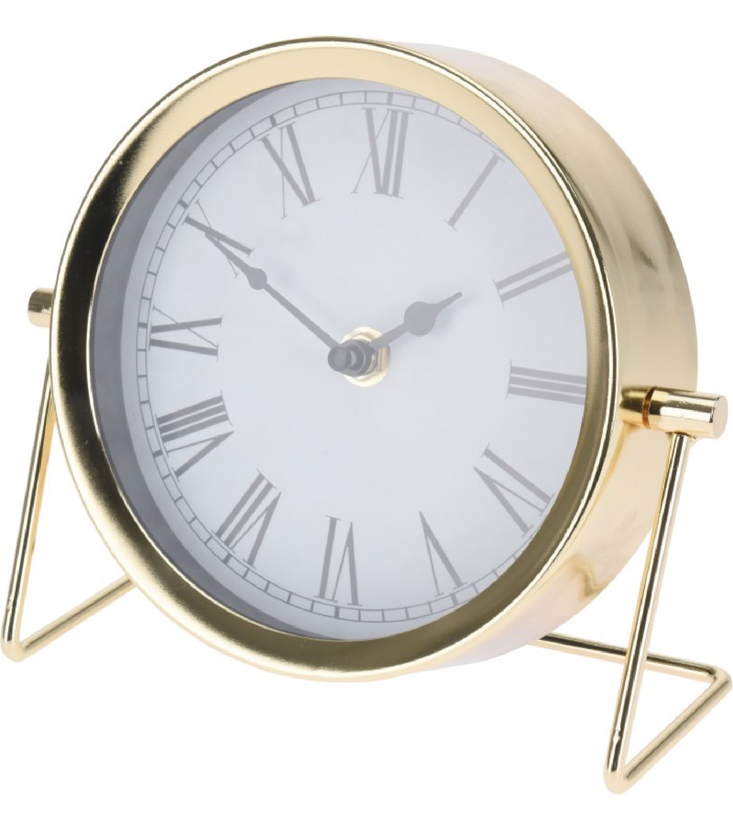 Horloge à poser en métal doré H16cm Horloge à poser en métal doré H16cm