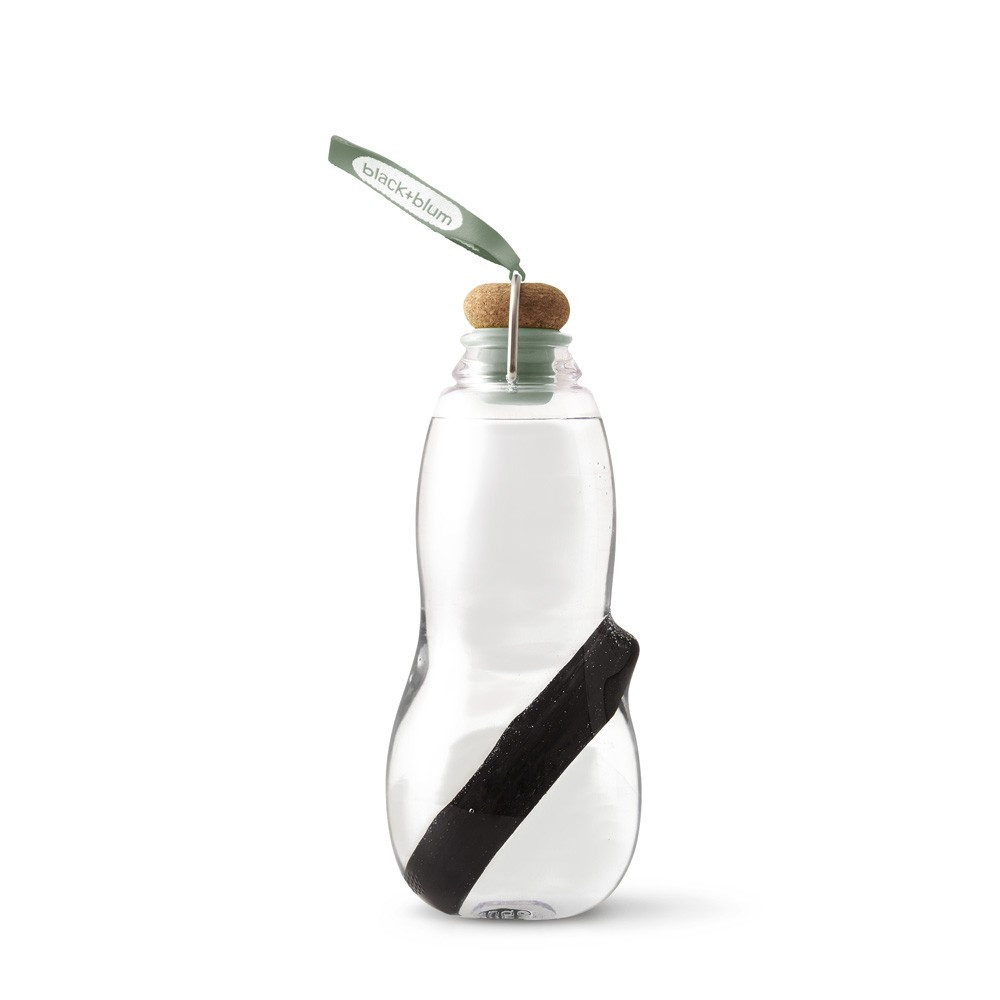 Bouteille et charbon purificateur d'eau olive 800ml Bouteille et charbon purificateur d'eau olive 800ml
