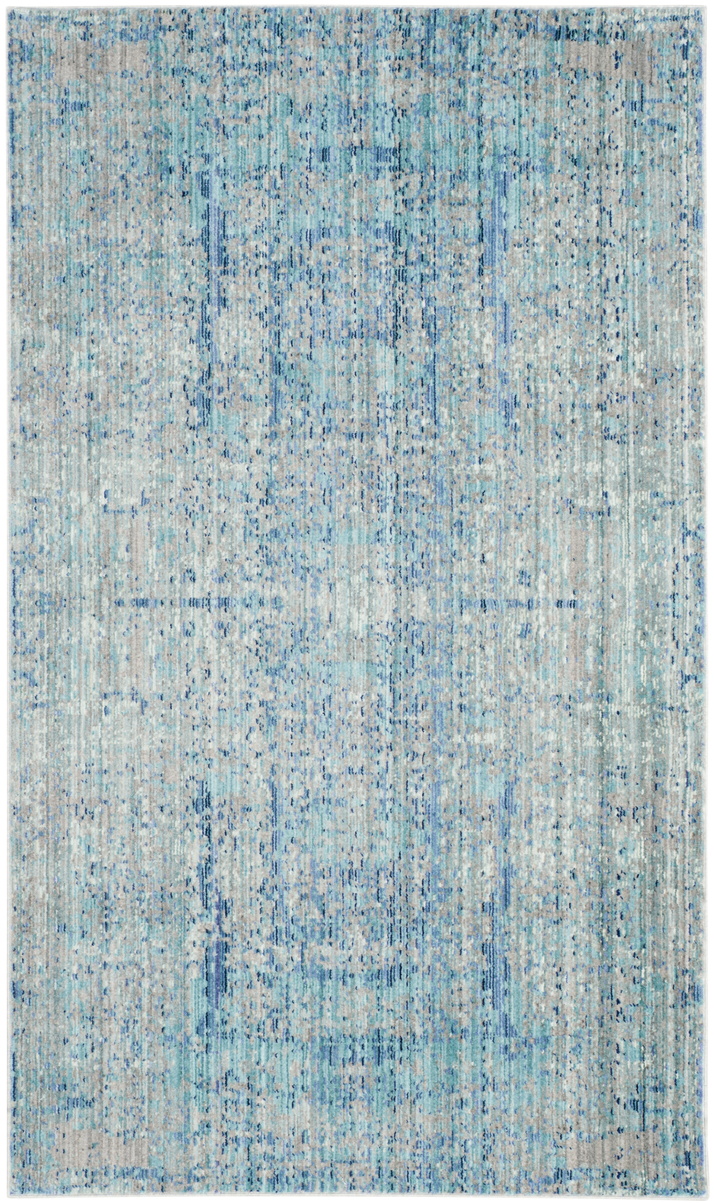 Tapis de salon moderne bleu clair et multicolore 90x150 Tapis de salon moderne bleu clair et multicolore 90x150