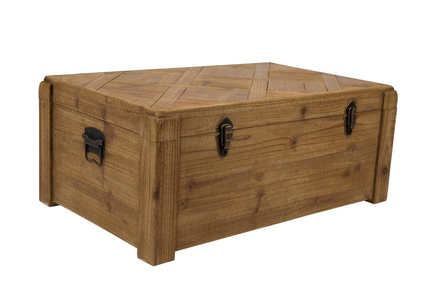 Malle de rangement en bois (photo) Malle de rangement en bois
