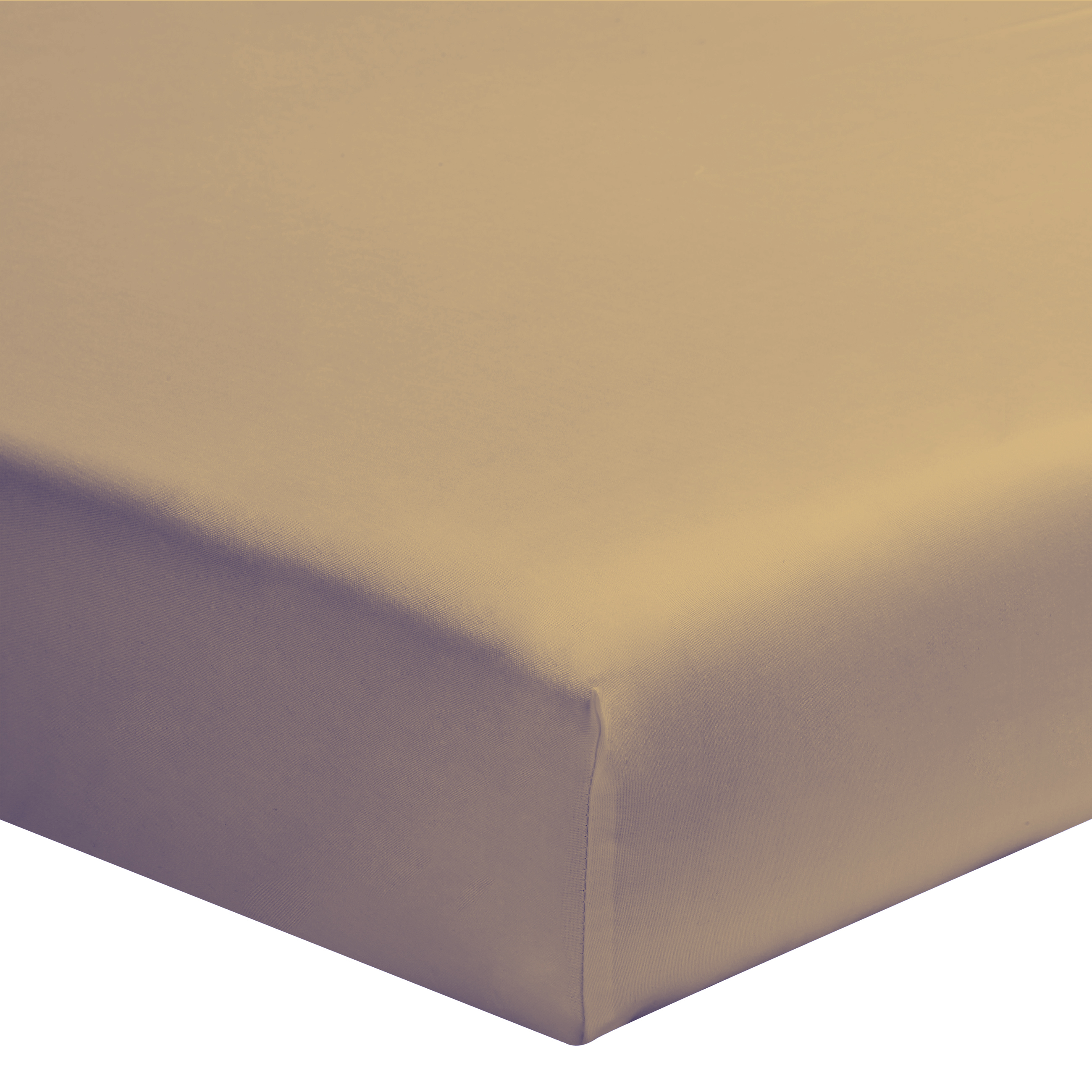 Drap housse uni en coton Biscuit 160x200 Drap housse uni en coton Biscuit 160x200