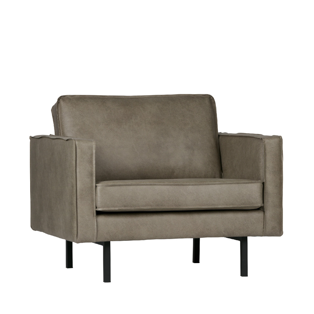 Fauteuil vintage elephant skin taupe Fauteuil vintage elephant skin taupe
