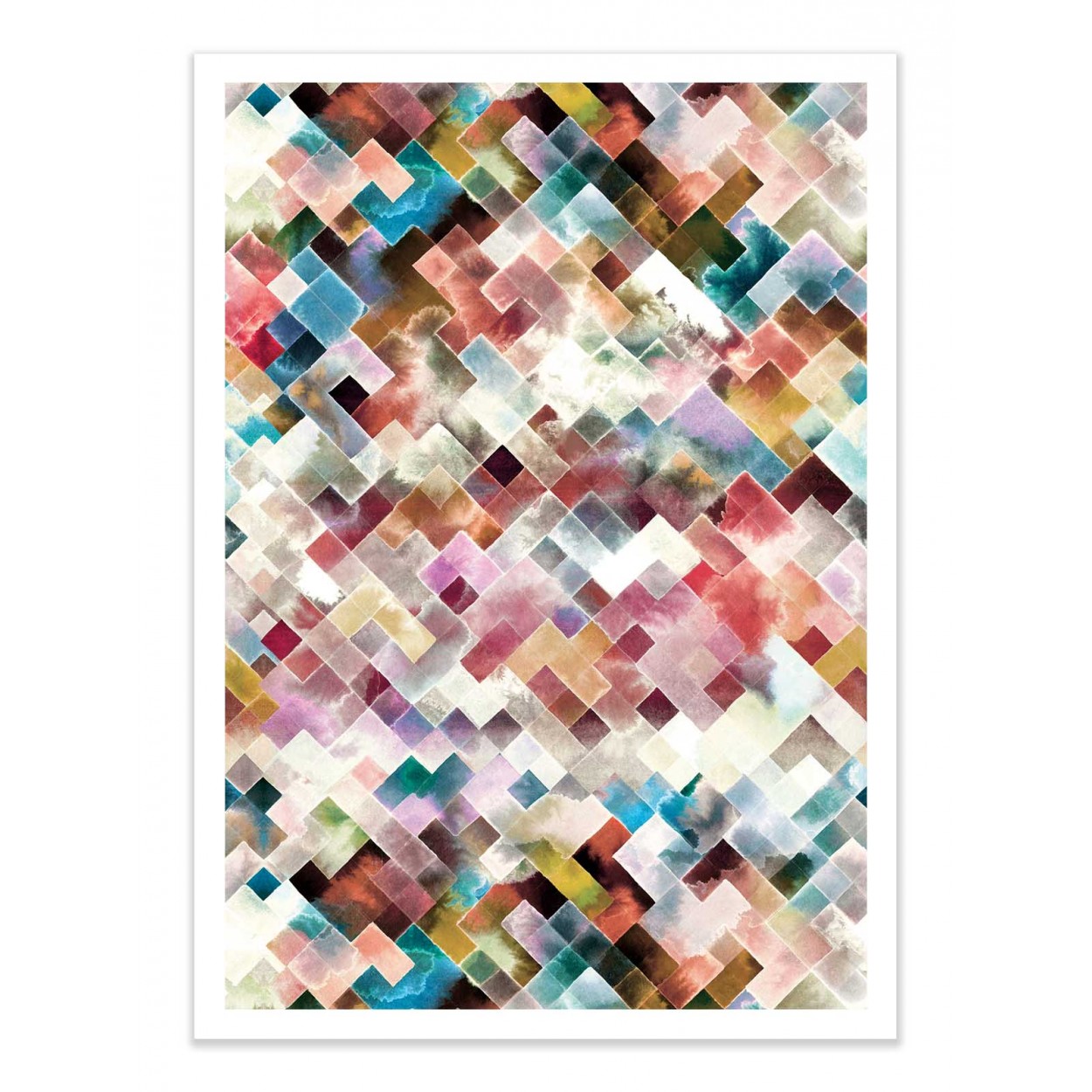 MOODY GEOMETRY PINK NEON - Affiche d'art 50 x 70 cm MOODY GEOMETRY PINK NEON - Affiche d'art 50 x 70 cm