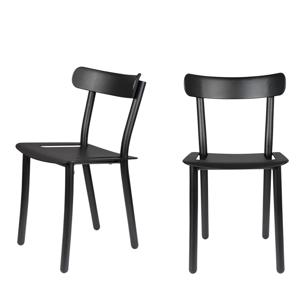 2 chaises de jardin noir (photo) 2 chaises de jardin noir