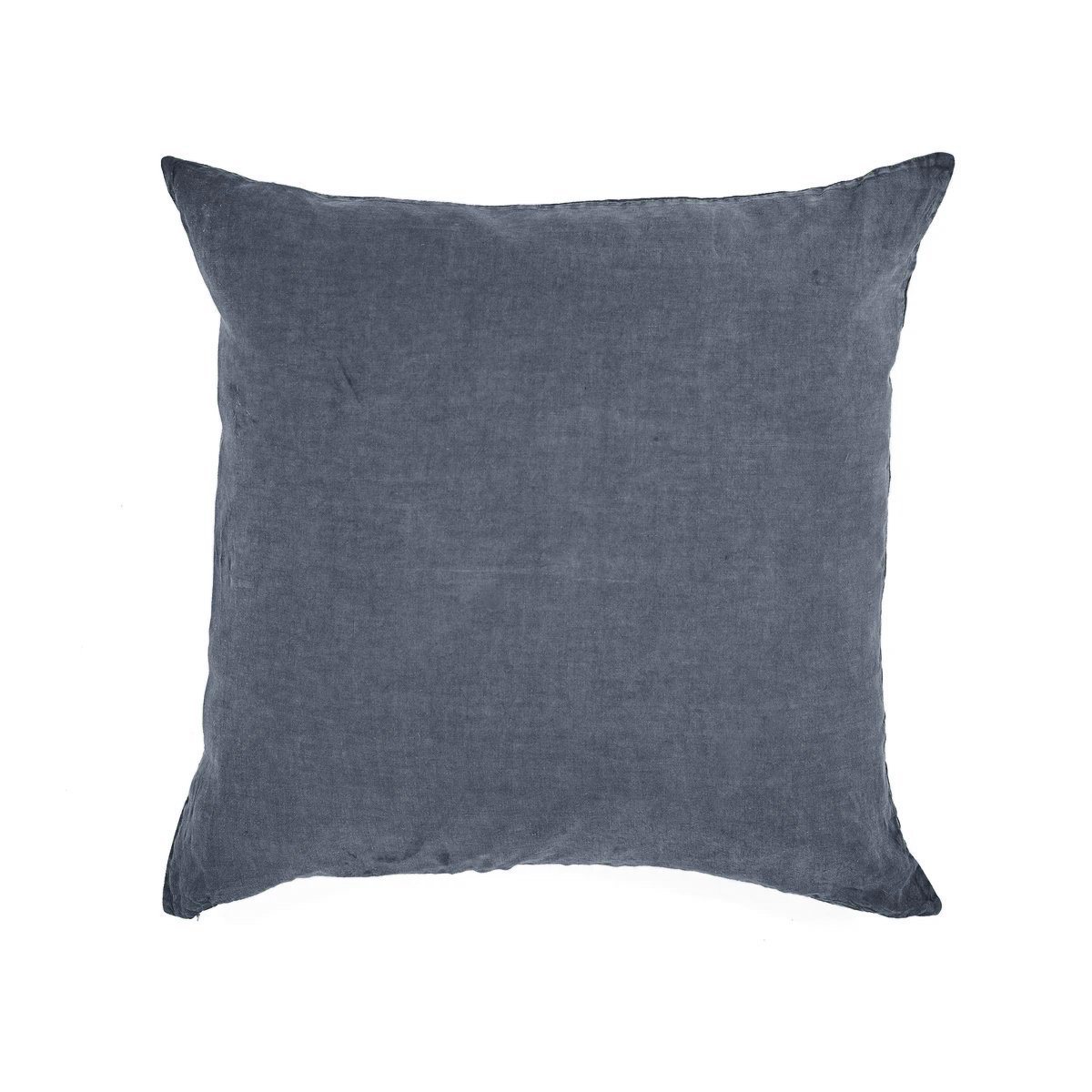 Taie d'oreiller en lin pur lavé Bleu nuit 65x65 Taie d'oreiller en lin pur lavé Bleu nuit 65x65