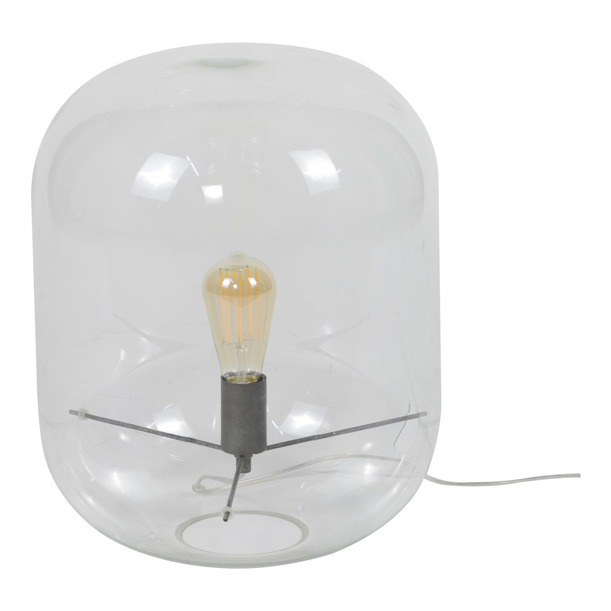 Lampe de table moderne en verre transparent
