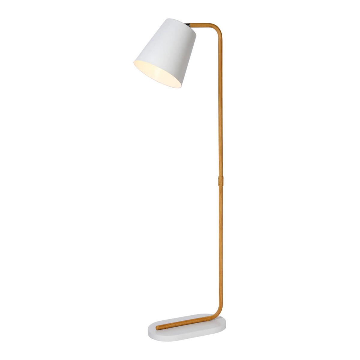 Lampadaire moderne droit en métal blanc (photo) Lampadaire moderne droit en métal blanc