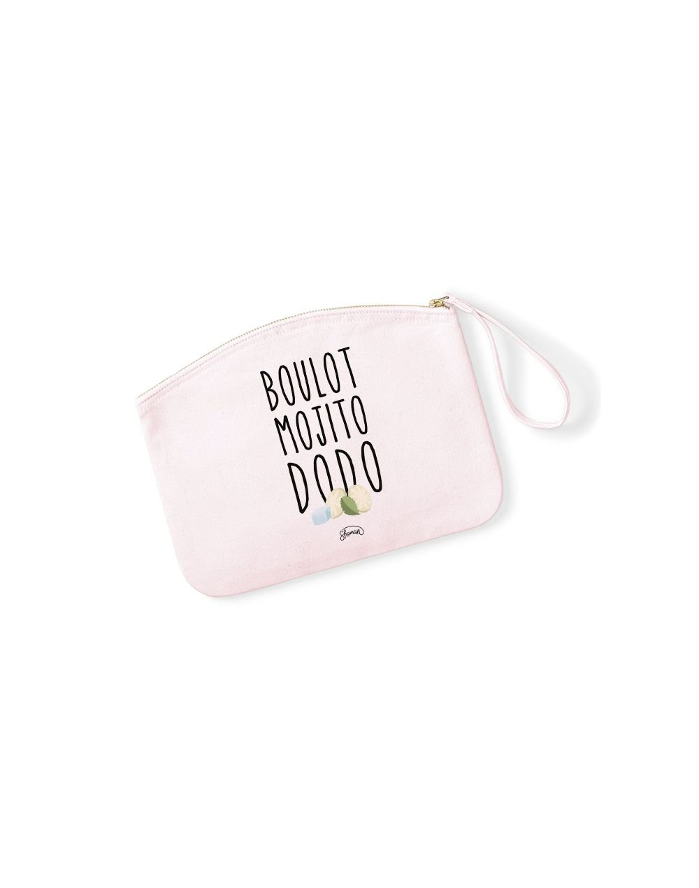 BOULOT MOJITO DODO - Pochette Rose Pastel en coton BOULOT MOJITO DODO - Pochette Rose Pastel en coton
