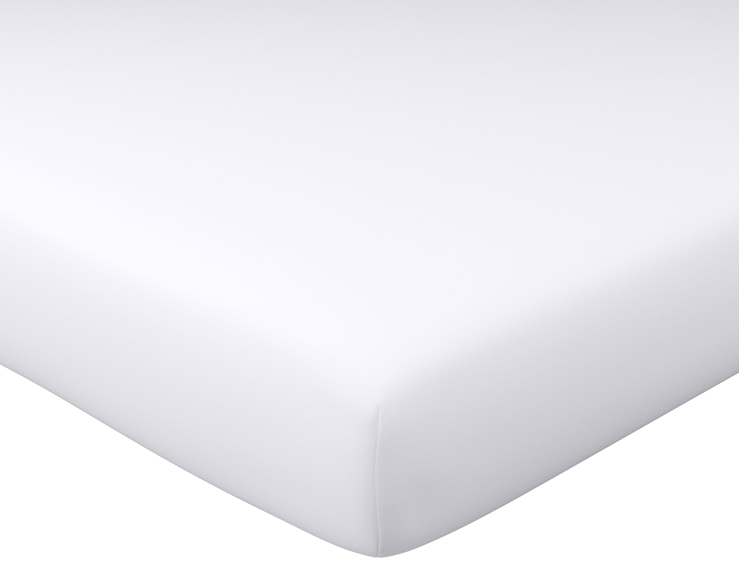 Drap-housse 120x190 en coton blanc (photo) Drap-housse 120x190 en coton blanc