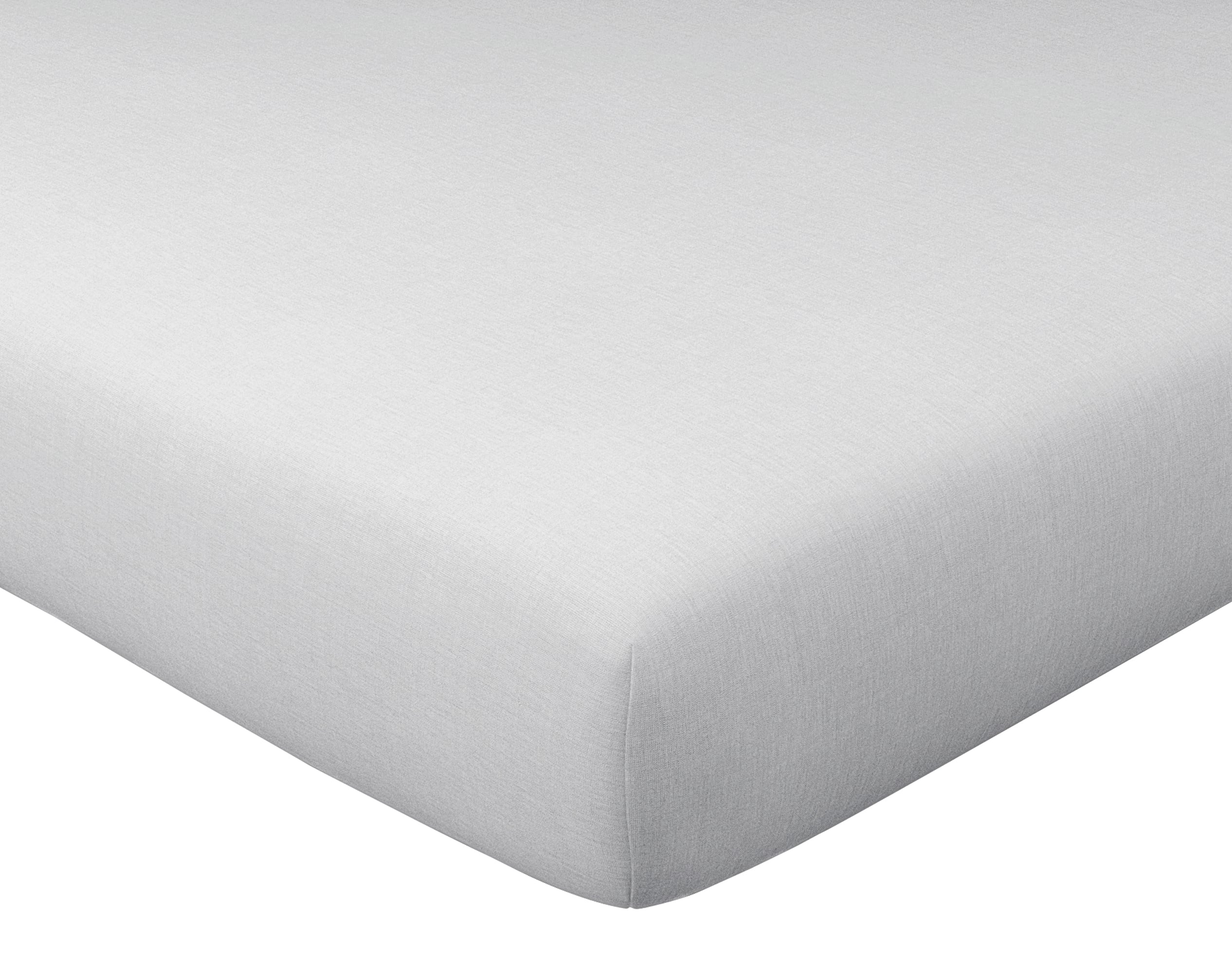 Drap-housse 140x190 en lin lavé gris carbone (photo) Drap-housse 140x190 en lin lavé gris carbone