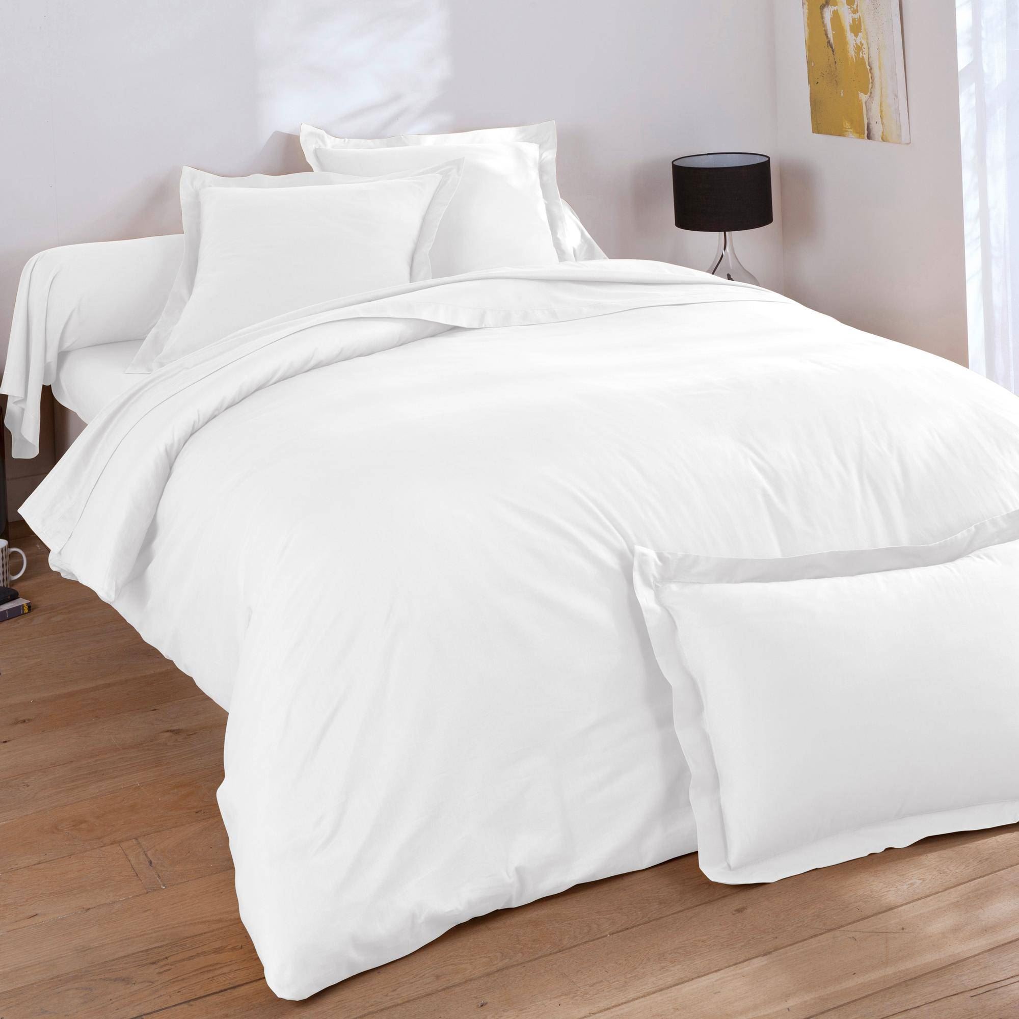 Housse de couette 140x200 en coton blanc (photo) Housse de couette 140x200 en coton blanc
