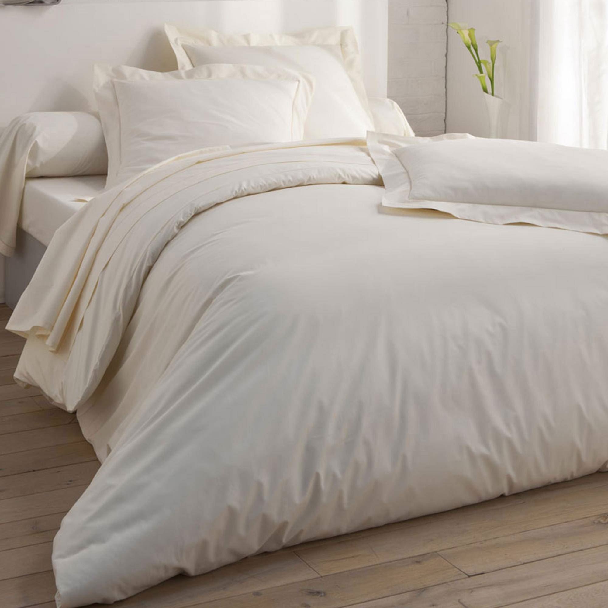 Housse de couette 140x200 en gaze de coton blanc