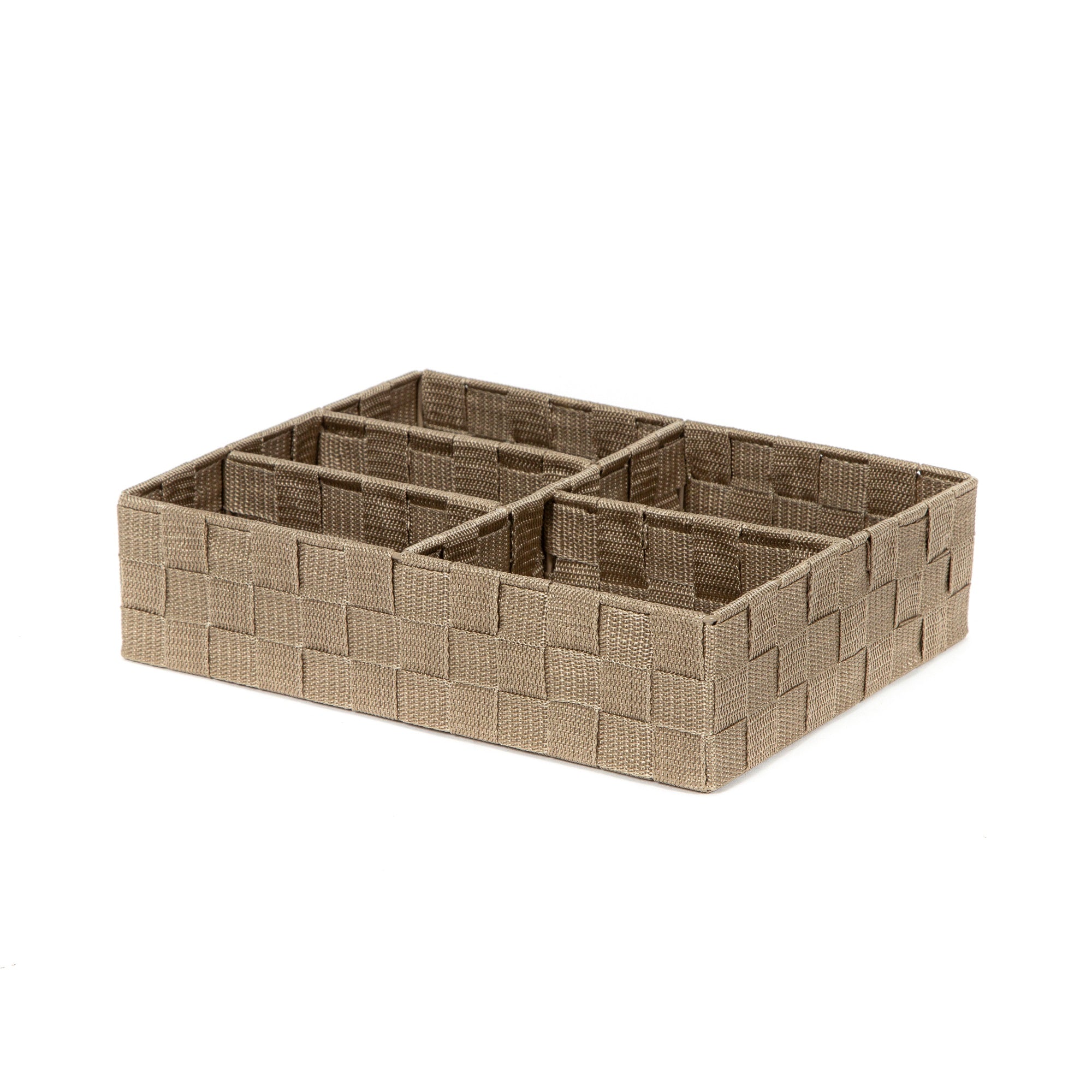 Organiseur de tiroir en sangles tressées 5 compartiments 32x25cm Organiseur de tiroir en sangles tressées 5 compartiments 32x25cm