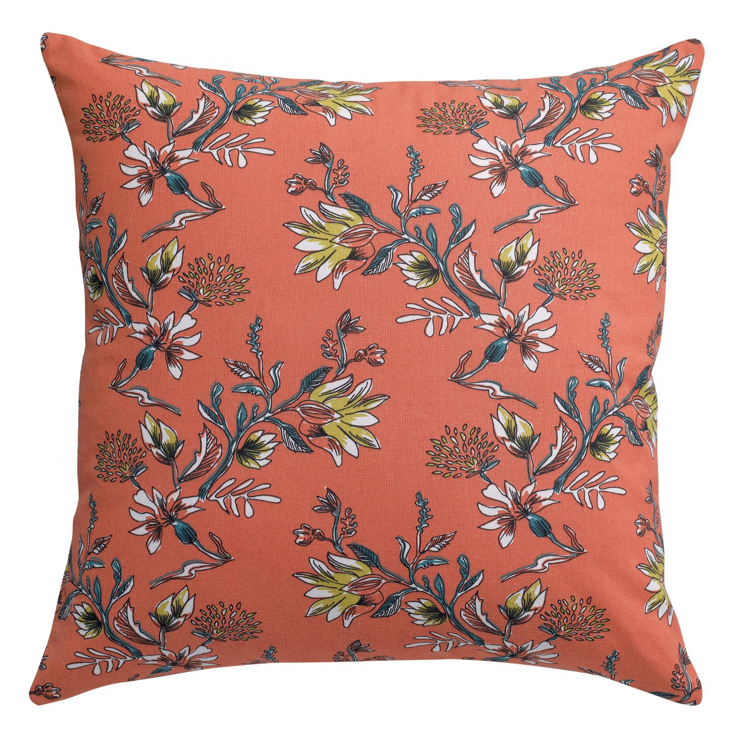 Coussin en coton corail 60 x 60 (photo) Coussin en coton corail 60 x 60