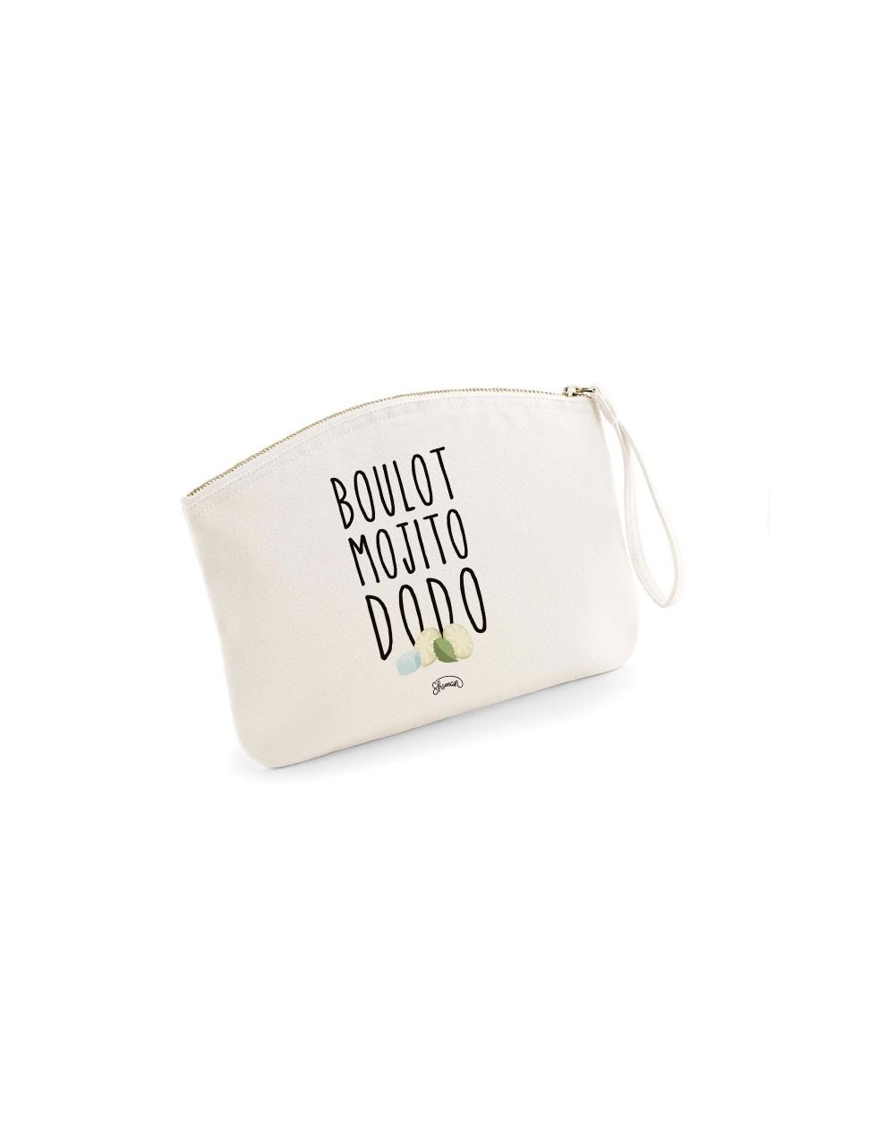 BOULOT MOJITO DODO - Pochette Crème en coton BOULOT MOJITO DODO - Pochette Crème en coton