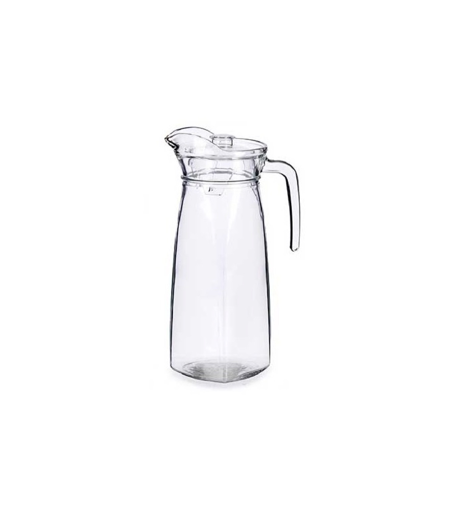 Carafe en verre et bouchon en plastique 1,4L Carafe en verre et bouchon en plastique 1,4L