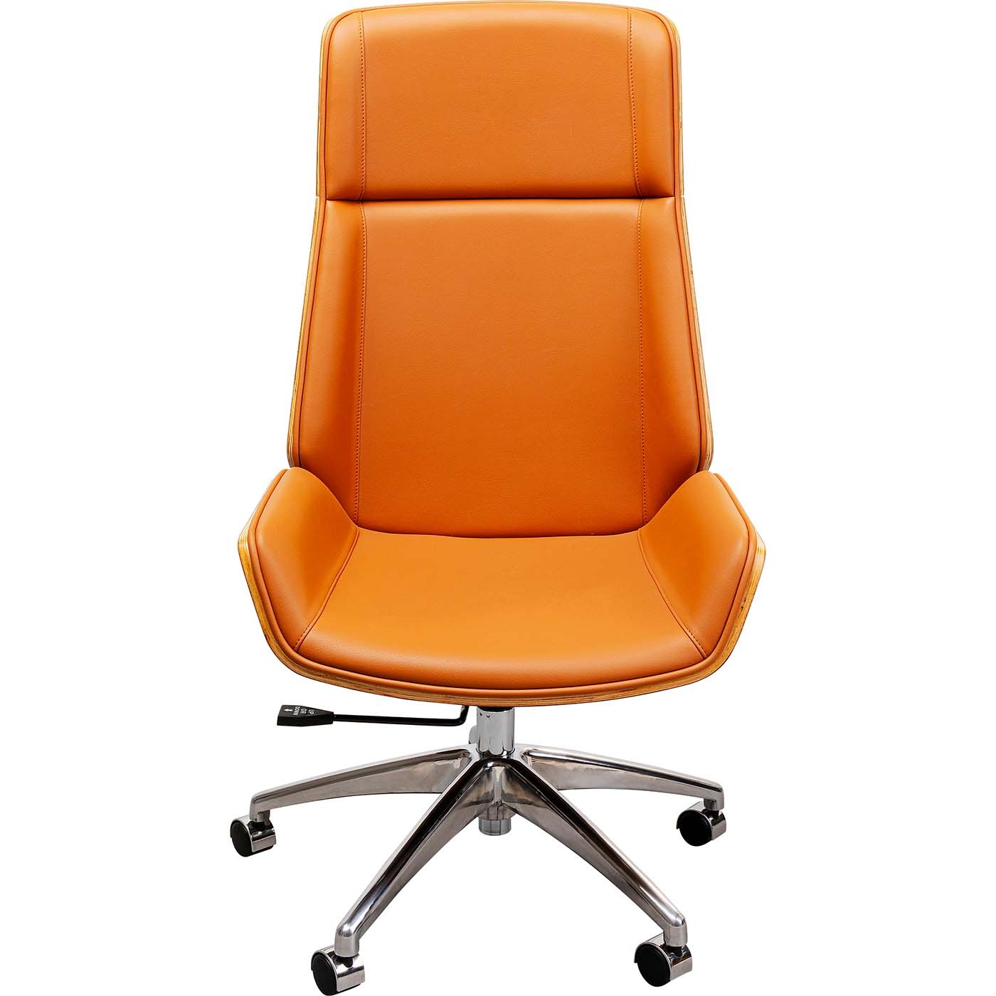 Chaise de bureau pivotante réglable à roulettes marron Chaise de bureau pivotante réglable à roulettes marron