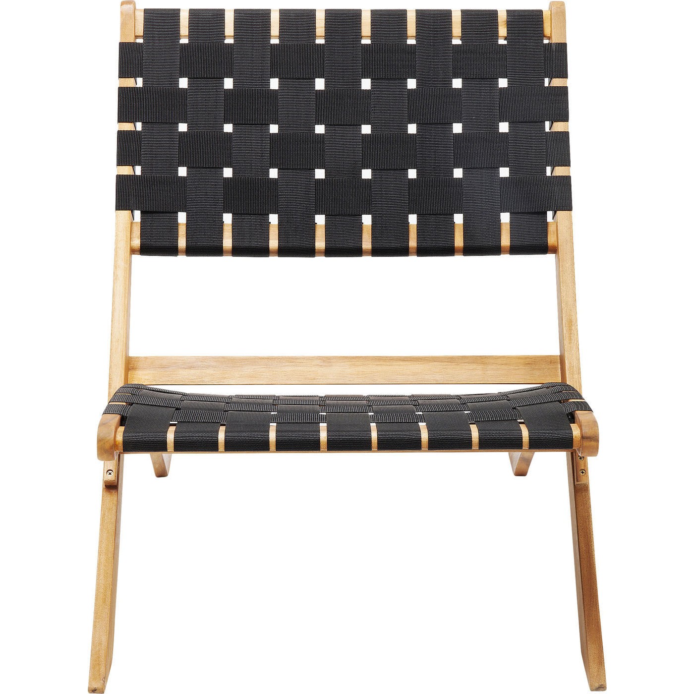 Chaise de jardin noire et acacia massif