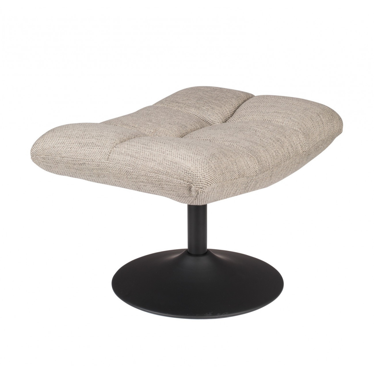 Repose-pieds en tissu gris clair Repose-pieds en tissu gris clair