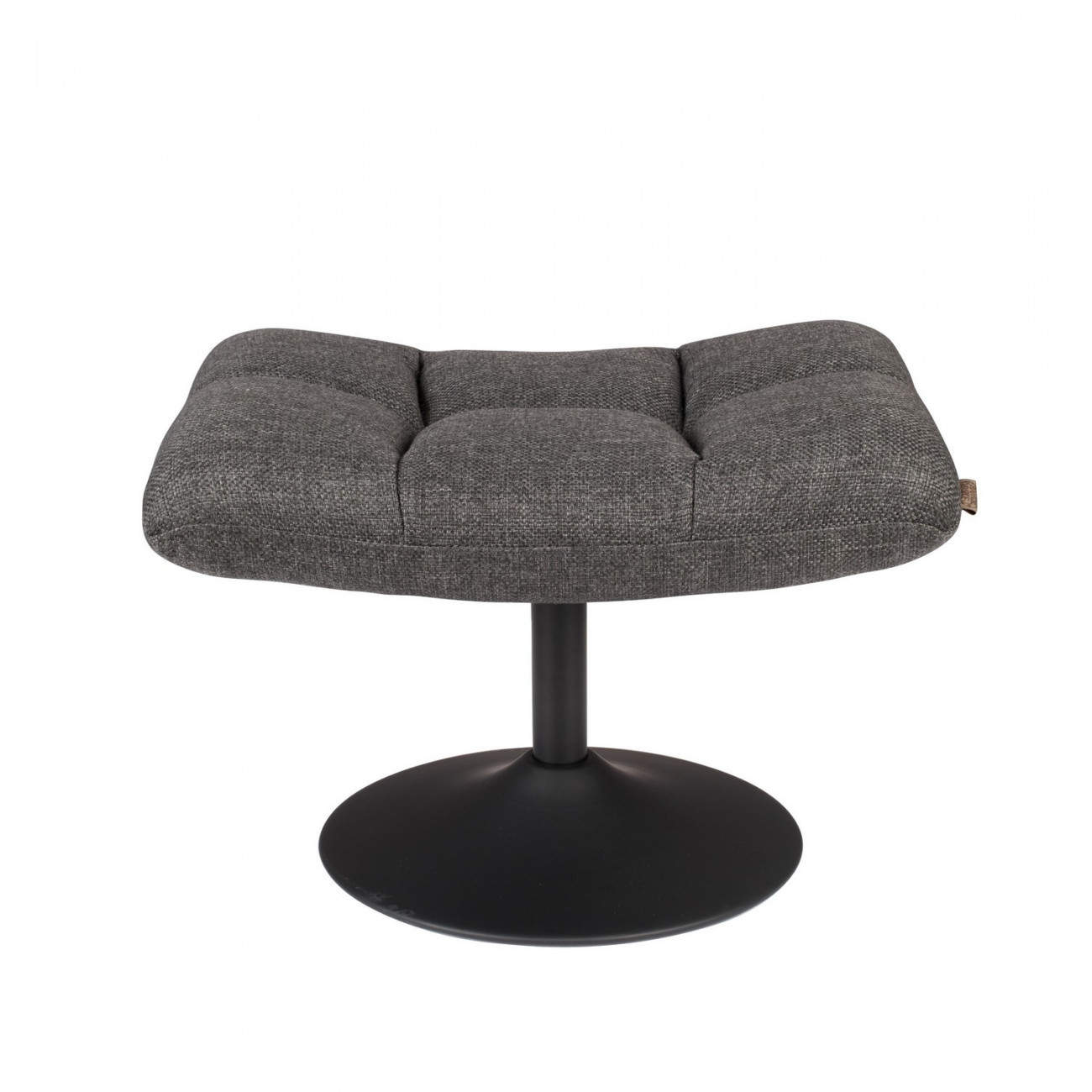 Repose-pieds en tissu gris anthracite