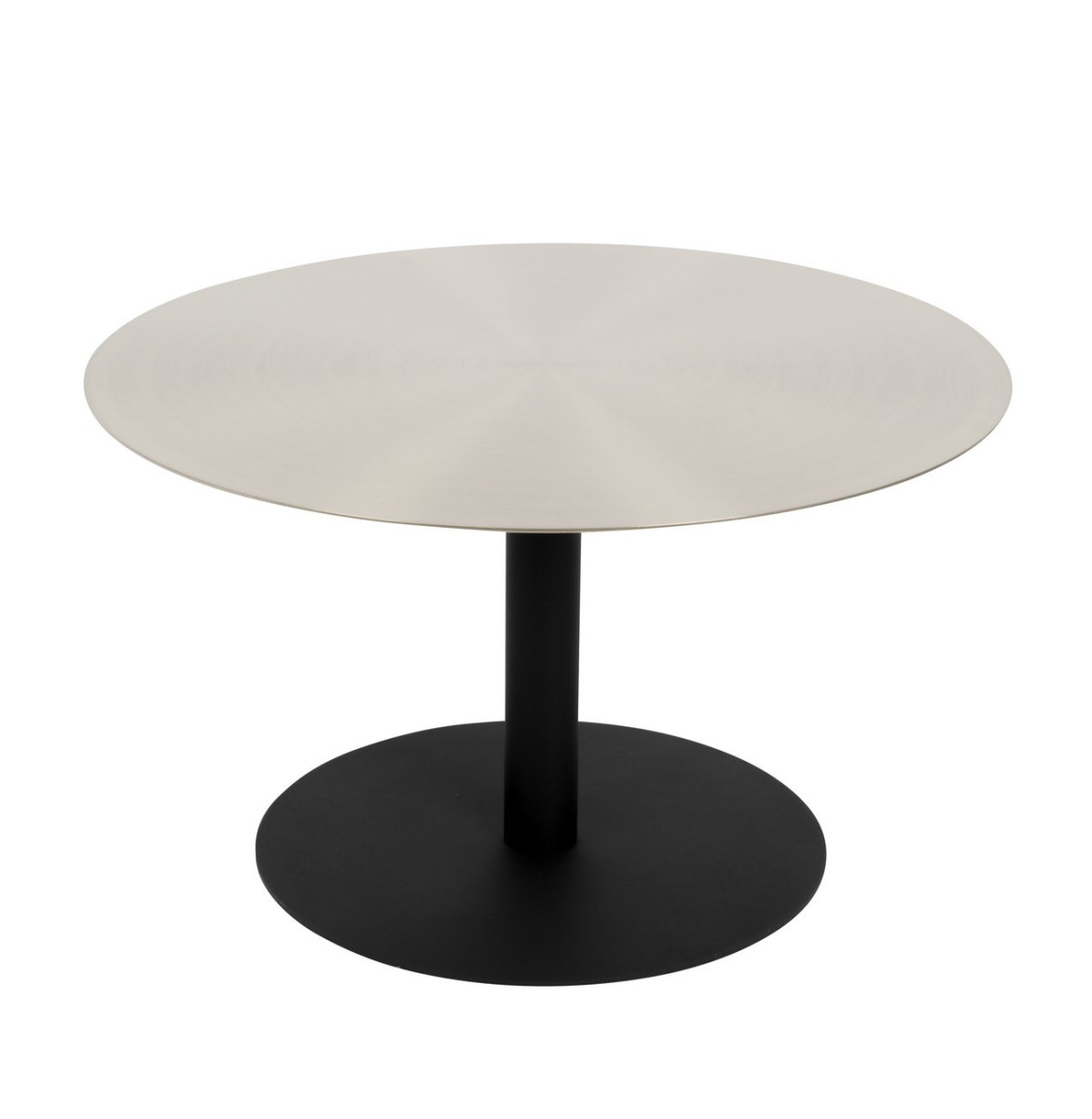 Table basse en acier argent