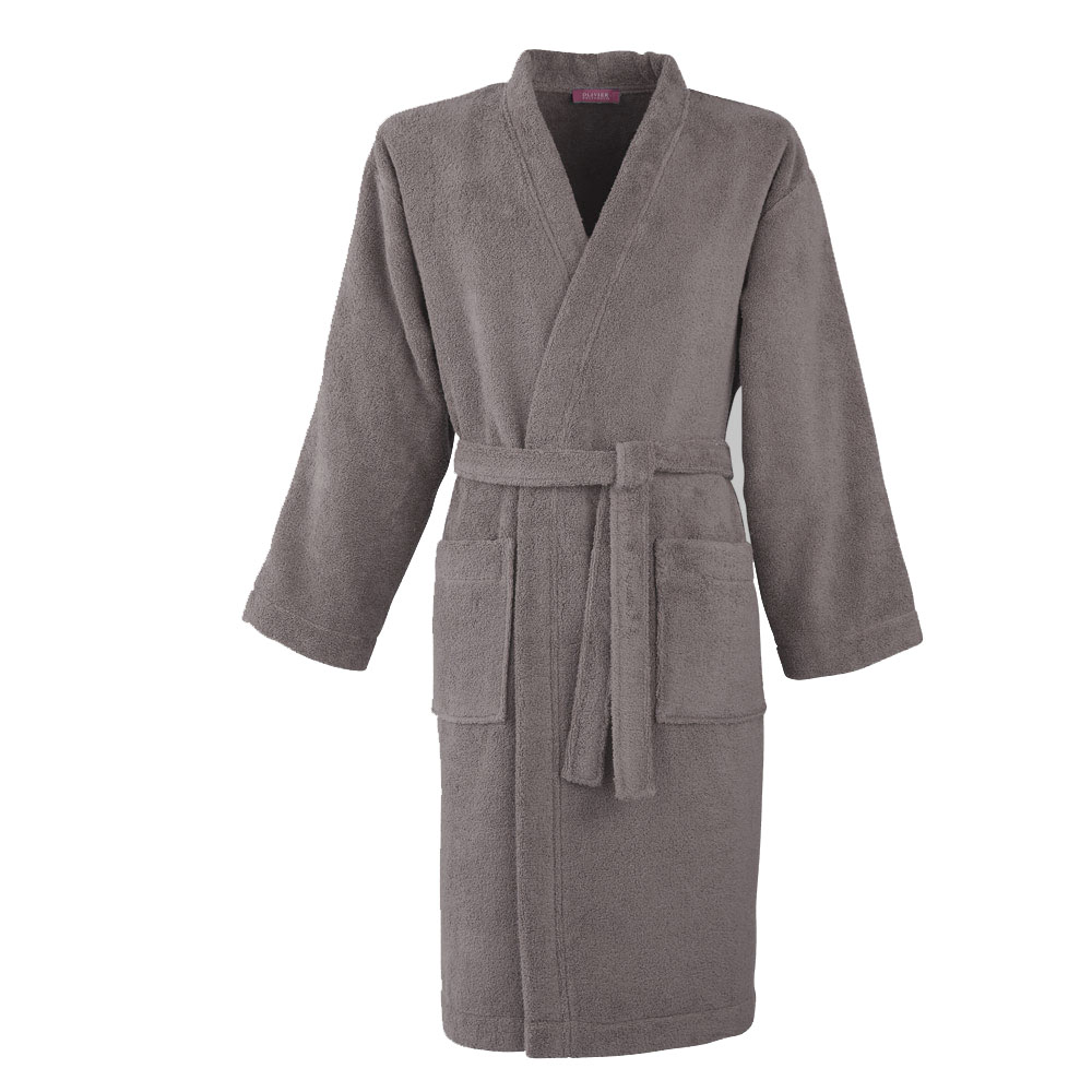 Kimono coton peigné Taupe L Kimono coton peigné Taupe L