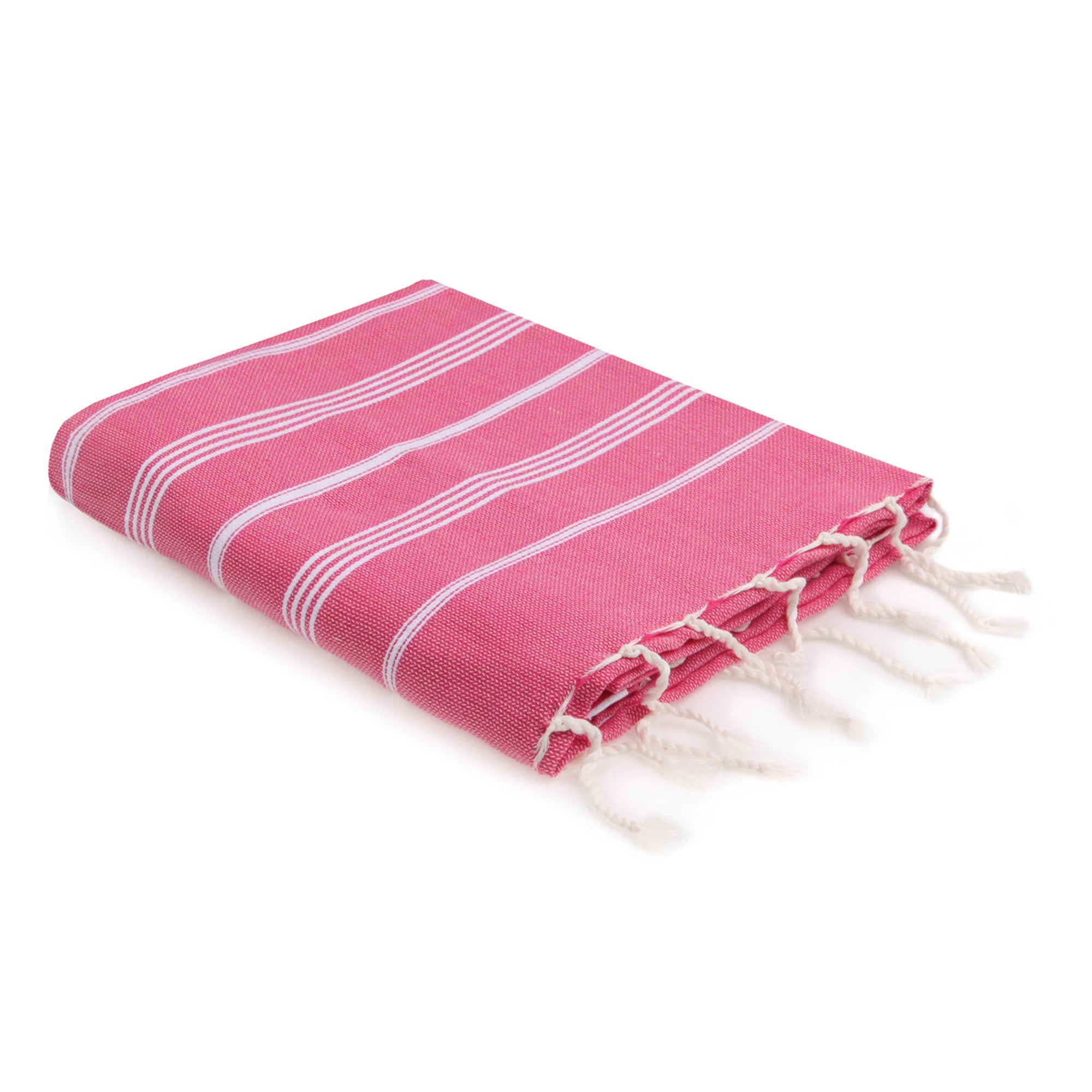 Fouta en coton 100x200 Rose fuschia (photo) Fouta en coton 100x200 Rose fuschia