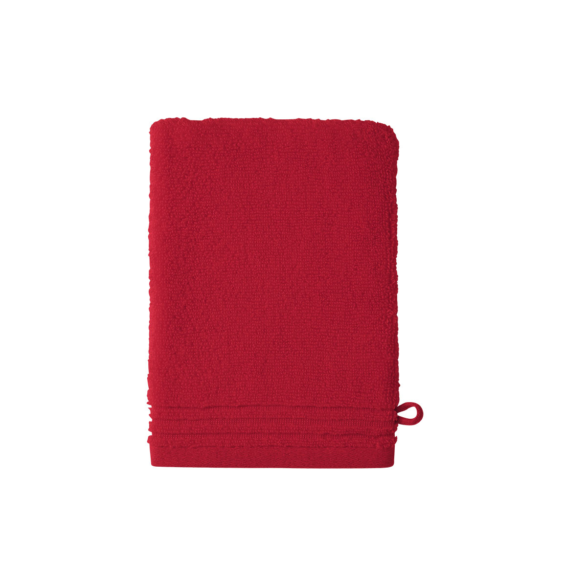 Gant de toilette coton peigné Rouge 15 x 21 cm Gant de toilette coton peigné Rouge 15 x 21 cm