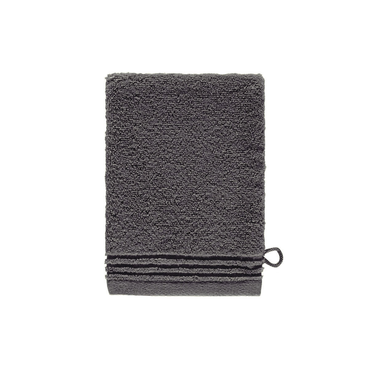 Gant de toilette en  coton gris 15 x 21 cm