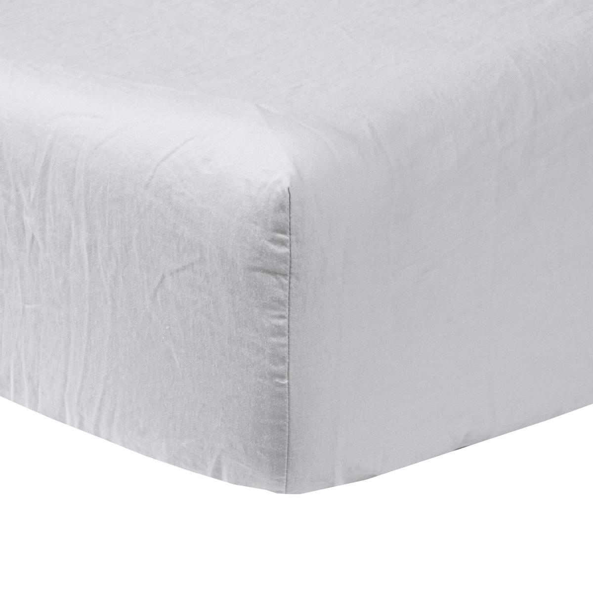 Drap housse satin Fumee 90 x 200 cm Drap housse satin Fumee 90 x 200 cm