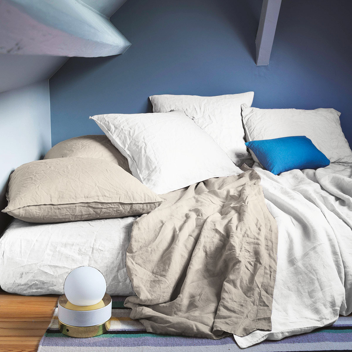 Drap plat 100 % Lin Blanc 180 x 290 cm Drap plat 100 % Lin Blanc 180 x 290 cm