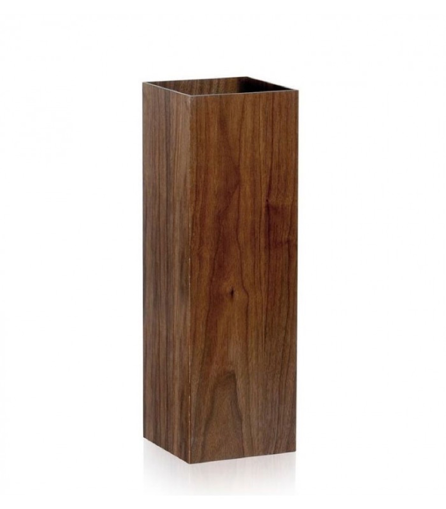 Porte-parapluies carré en bois de noyer H50cm Porte-parapluies carré en bois de noyer H50cm